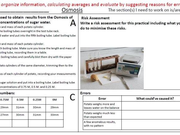 Osmosis Required Practical Revision Questions by stephenkemp193 ...