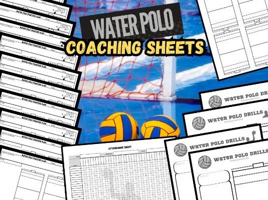 Water Polo Coaching Sheets, Practice Plans, Drill Sheets, Pool sheets, Attendance sheets and more