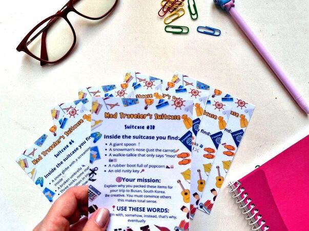 Mad Traveler’s Suitcase – Fun Speaking Cards for A2–B1