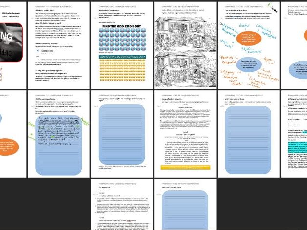 AQA 8700/2 GCSE English Language - Comparisons Revision Workbook