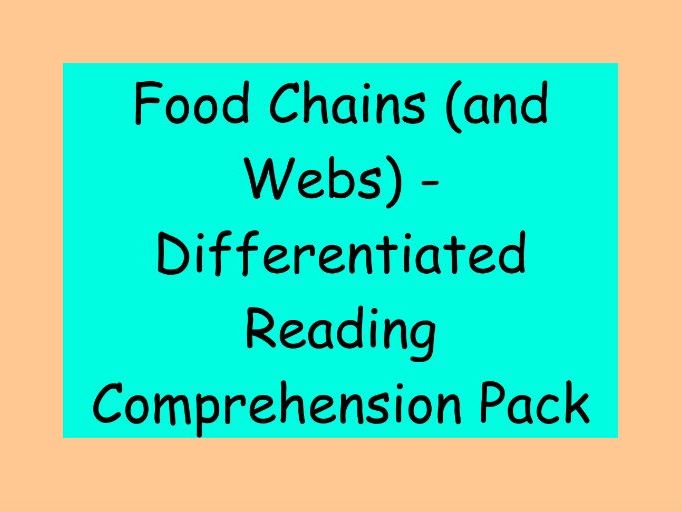Food Chains and Webs – Differentiated Reading Comprehension Pack (LKS2)