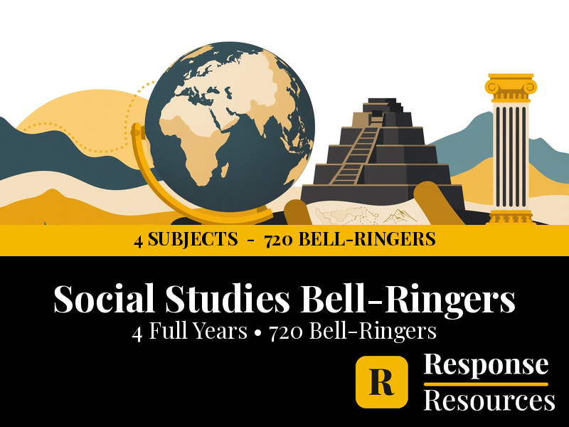 Social Studies Bell Ringers MEGA BUNDLE - 720 Warm-Ups, 4 Full Years