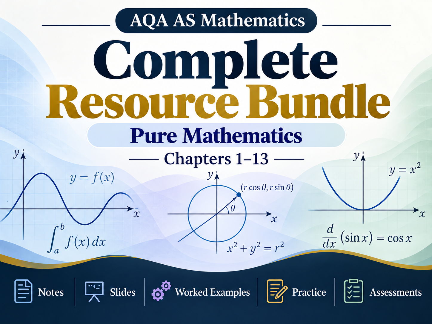 AQA AS Mathematics Complete Resource Bundle | Pure Mathematics | Chapters 1–13