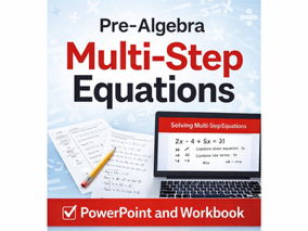 Pre-Algebra to Algebra 1 Ultimate Teaching Bundle | Curriculum Workbook, Equations Practice & PowerPoint