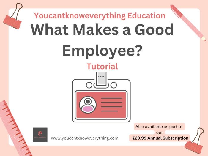 What Makes a Good Employee Tutor / Form Time