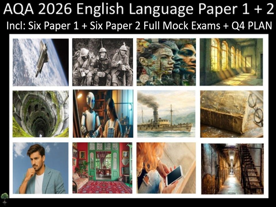 Twelve AQA 2026 GCSE English Language Paper 1 & 2 Mocks | Q4 PLAN