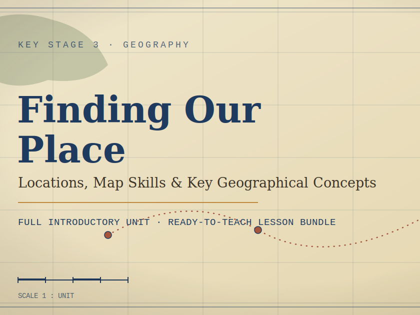 Introduction to Geography Unit : Locations, Map Skills & Key Concepts — Full Lesson Bundle