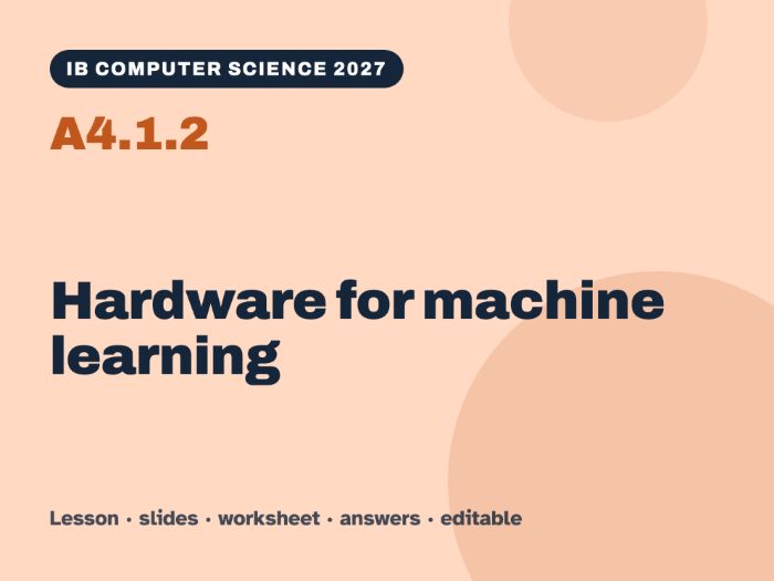 IB Computer Science 2027 – A4.1.2 Hardware for machine learning – Lesson & Worksheet