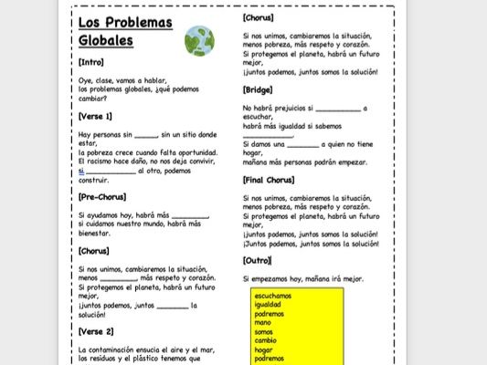 Problemas Globales GCSE Song