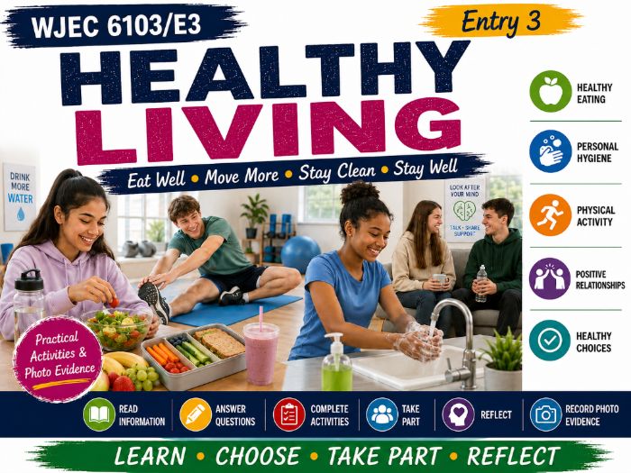WJEC Entry 3 Healthy Living Workbook | 6103/E3