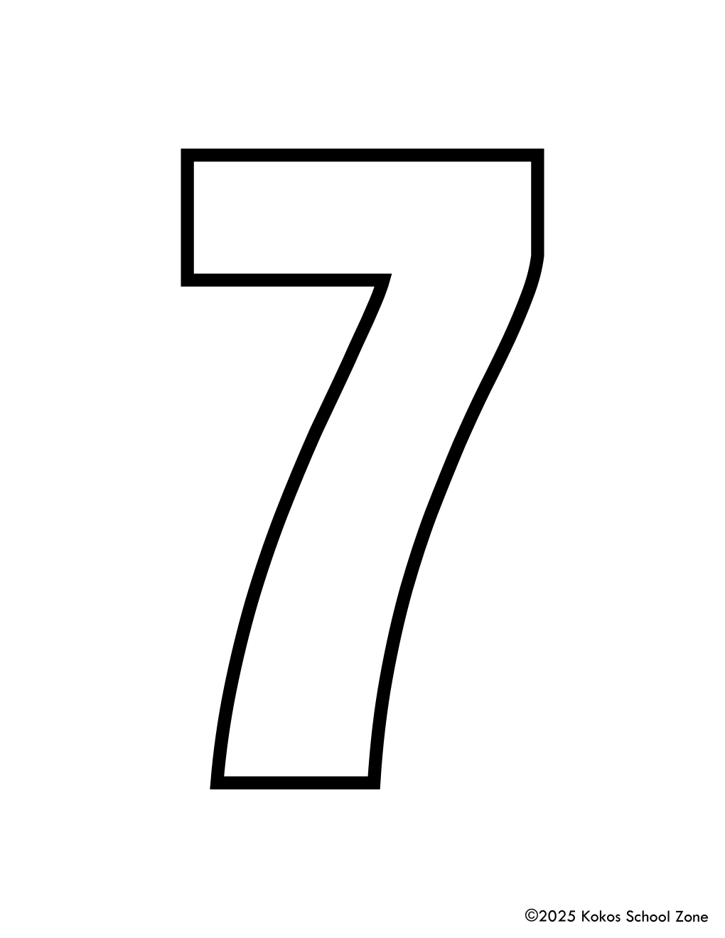 Number Outlines 0-20 - Bold Printable Templates for Crafts, Tracing ...
