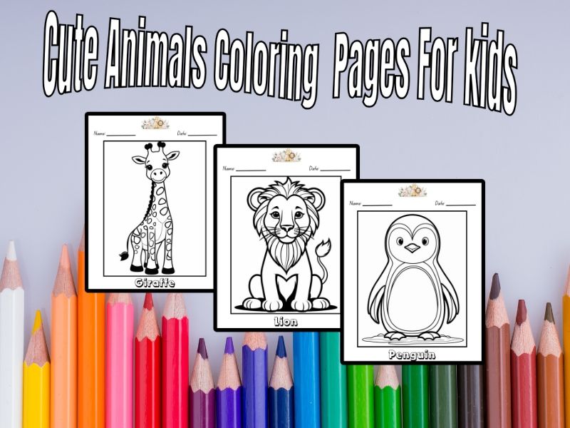 Cute Animals Coloring Pages For Kids