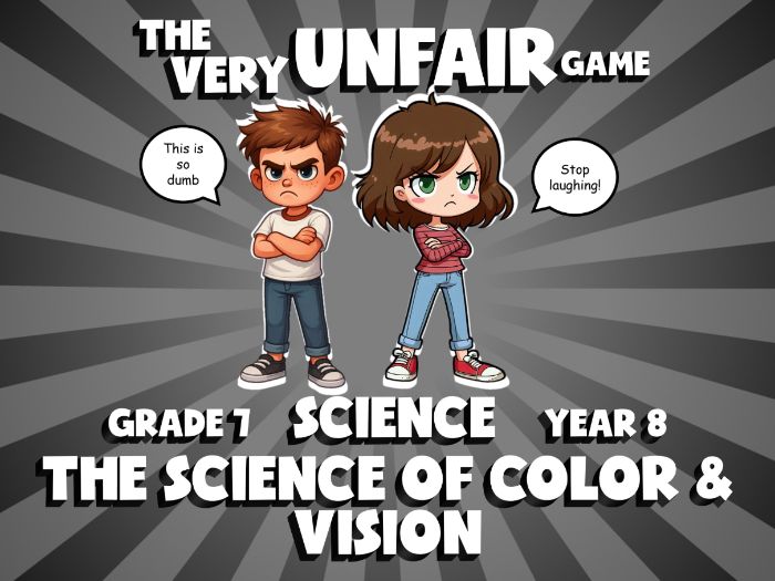 The Science of Color & Vision VERY UNFAIR GAME | No-Prep Year 8 Science Review Activity