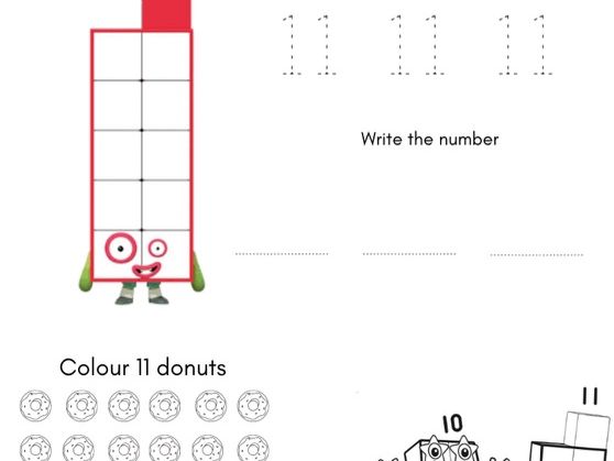 Numberblocks - 11-20 Worksheets