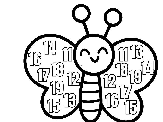 Numbers Beyond 10 Butterflies