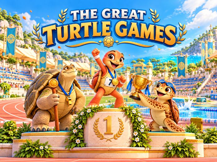 THE GREAT TURTLE GAMES | Editable Sports Adventure Game World | Turtles, Races & Story Play