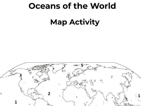 World Oceans Map Worksheet – Label the 5 Oceans | Geography Activity