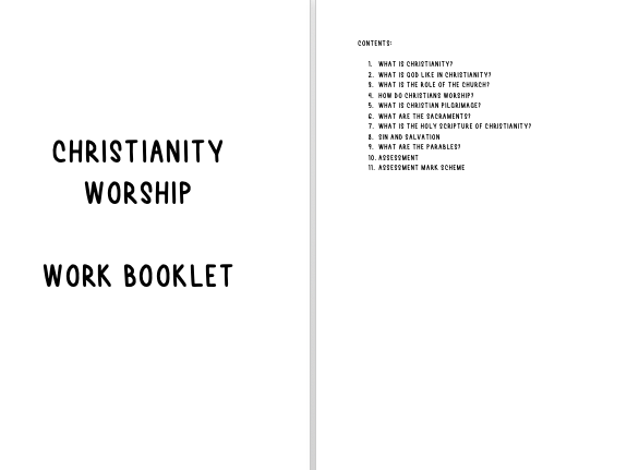 Christian Worship - Complete SOW -Student Friendly Workbook *Perfect For Remote Learning *