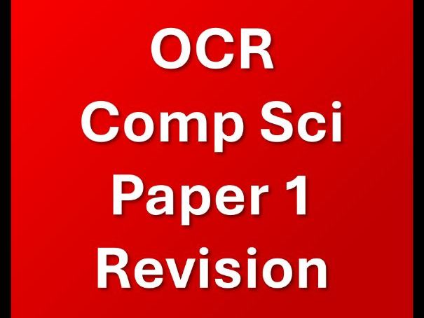 Computer Science Paper 1 Decomposition Sheets