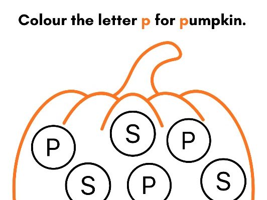 Colour the Letter P | Pumpkin Phonics Activity | Letter Recognition | EYFS
