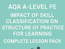 AQA A-Level PE | Impact of Skill Classification on Structure of Practice for Learning | Complete