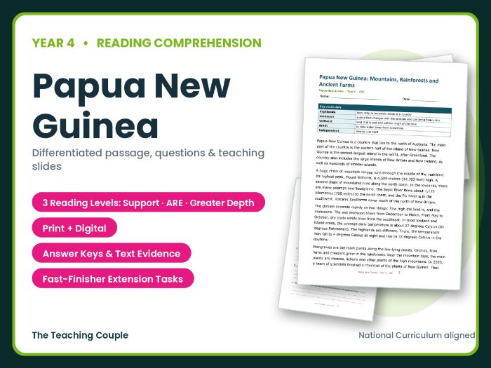 Papua New Guinea Reading Comprehension | Year 4 (KS2)