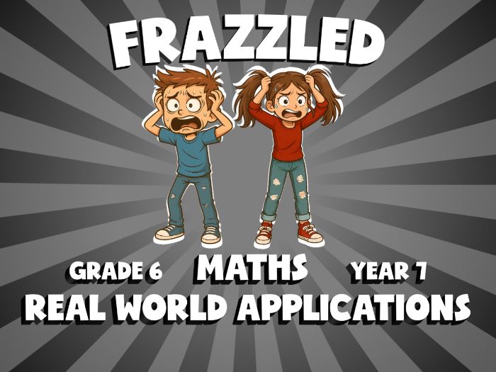 Real World Applications FRAZZLED Maths Game | No-Prep Year 7 Review Activity