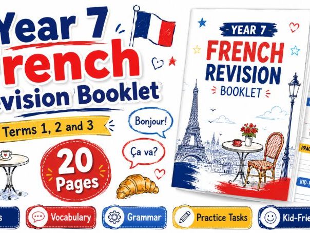 FRENCH YEAR 7 REVISION 20 PAGE BOOKLET