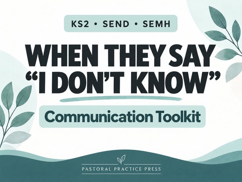 Communication Toolkit – When They Say “I Don’t Know” | KS2 SEND