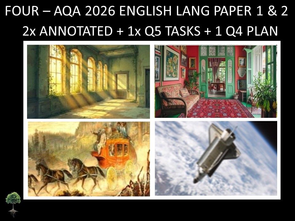 FOUR - AQA PAPER 1 & 2 | 2026 FULL MOCKS | ANNOTATED | Q5 TASKS | Q4 PLAN