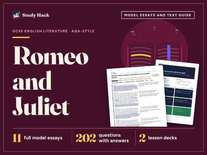 GCSE English Literature Romeo and Juliet Complete Revision and Teaching Pack (AQA-style)