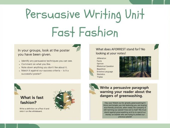 Discursive Writing Unit: Fast Fashion