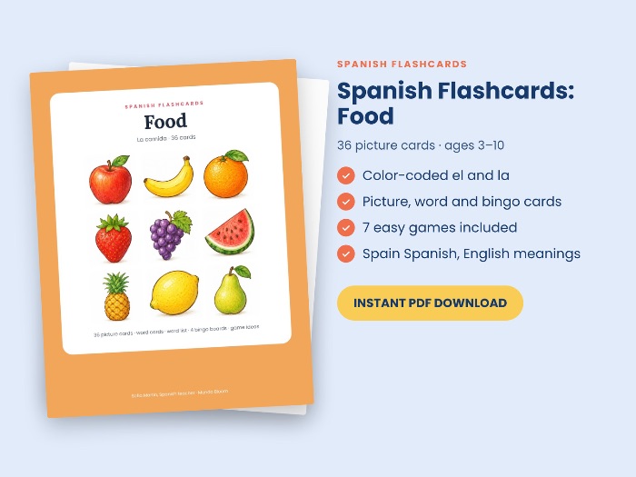 Spanish Flashcards: Food (la comida)