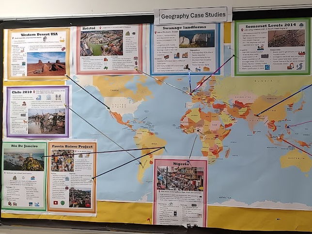 Geography Case Studies and Map / Display Board