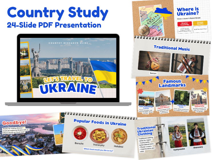 Ukraine Country Study | 24-Slide Geography & Culture Presentation