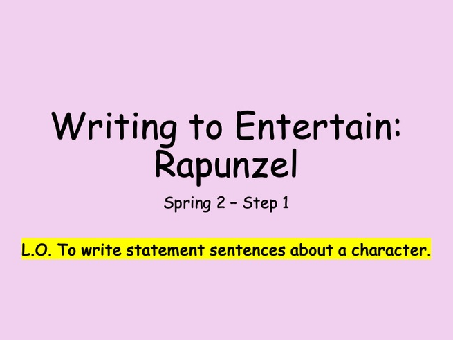 Rapunzel inspired Writing Unit - KS1