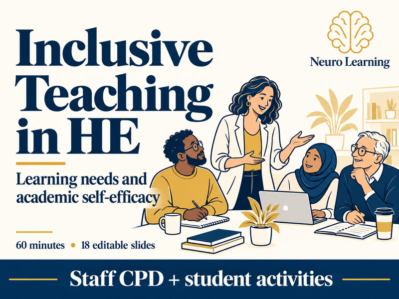 Inclusive Teaching in HE: Learning Needs and Academic Self-Efficacy | Staff CPD