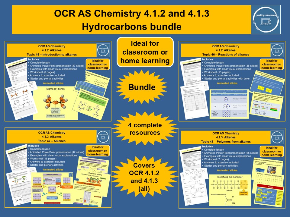 Hydrocarbons bundle OCR AS Chemistry