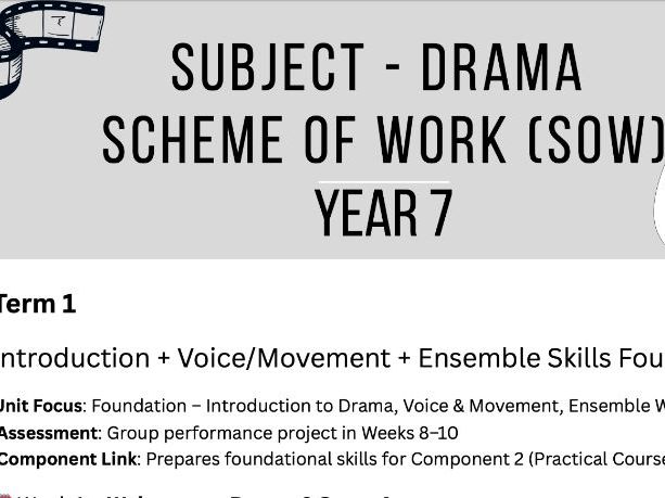Drama Scheme of Work Year 7