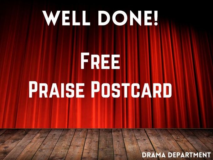 Drama Praise Postcard