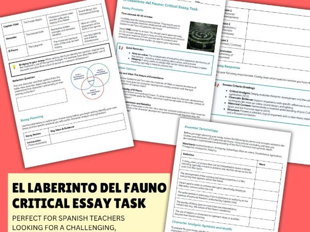 El Laberinto del Fauno Character and Symbol Critical Essay Exploration