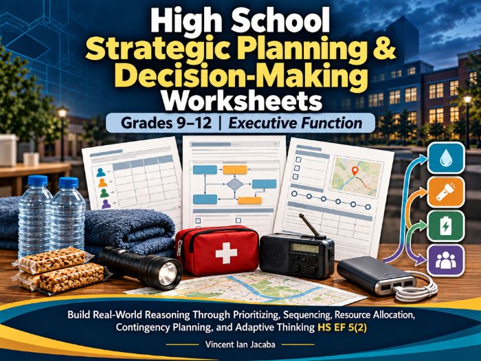 High School Strategic Planning & Decision-Making Worksheets | Grades 9–12 Executive Function