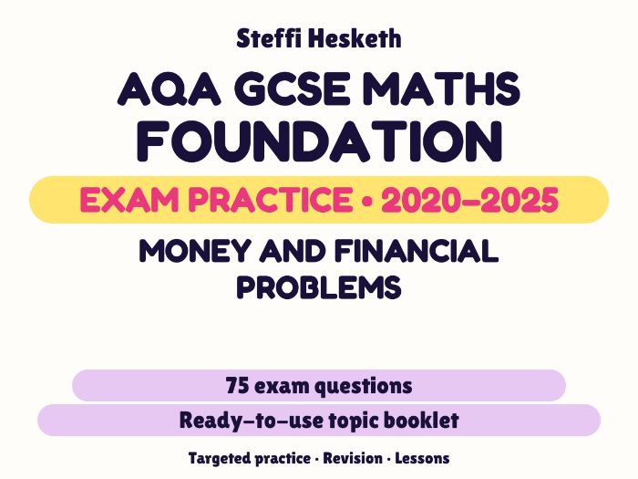 AQA GCSE Maths Foundation: Money and financial problems Exam Questions | 2020-2025