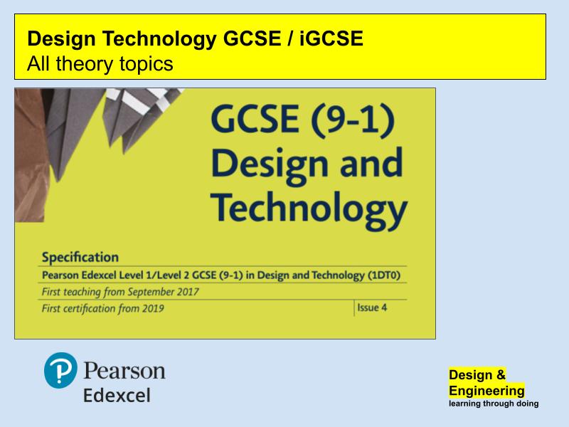 Complete GCSE or IGCSE Design Technology All Theory Edxecel
