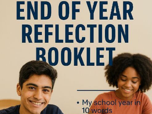 End of Year Activities for Secondary Students | Reflection Booklet, Summer Goals & Student Memories