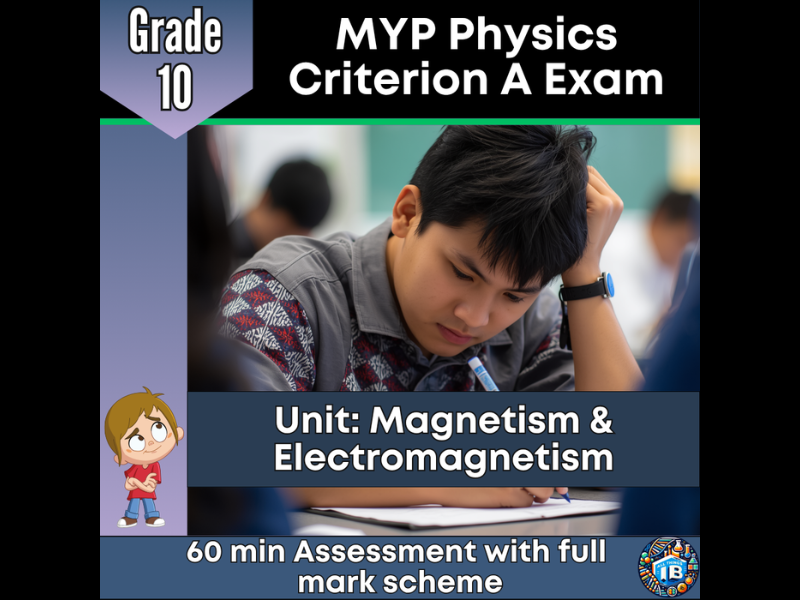 MYP Grade 10 Physics: Criterion A Exam - Magnetism & Electromagnetism - 2026