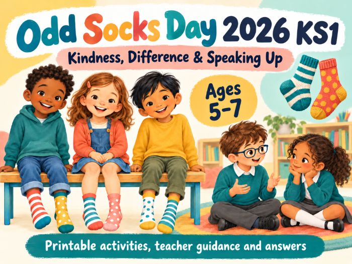 Odd Socks Day 2026 KS1 | PPT & Worksheets