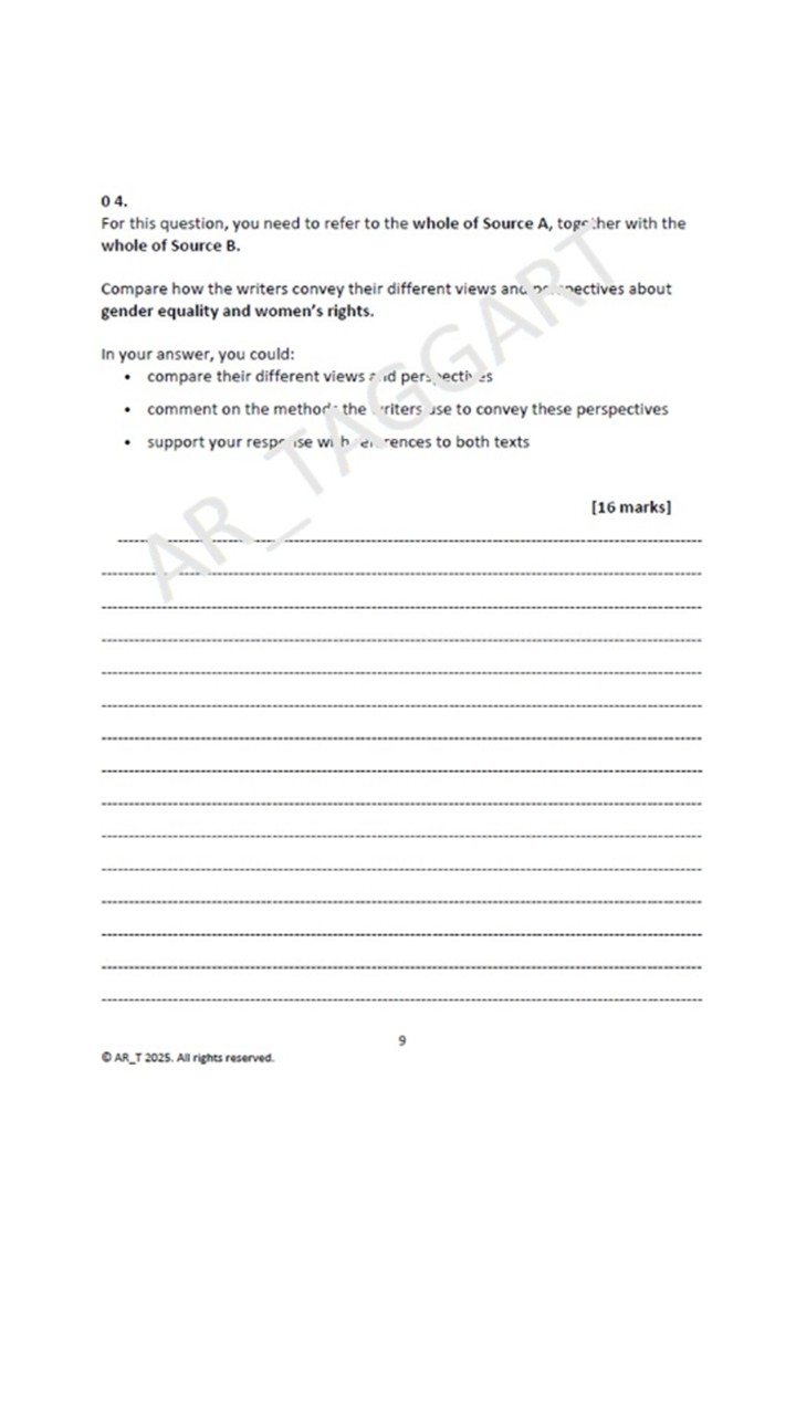 One AQA 2026 GCSE English Language Paper 2 Mock | AO Grids - (Equ ...