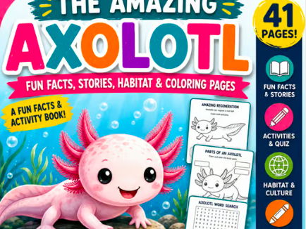 Amazing Axolotl Activities 41 pages