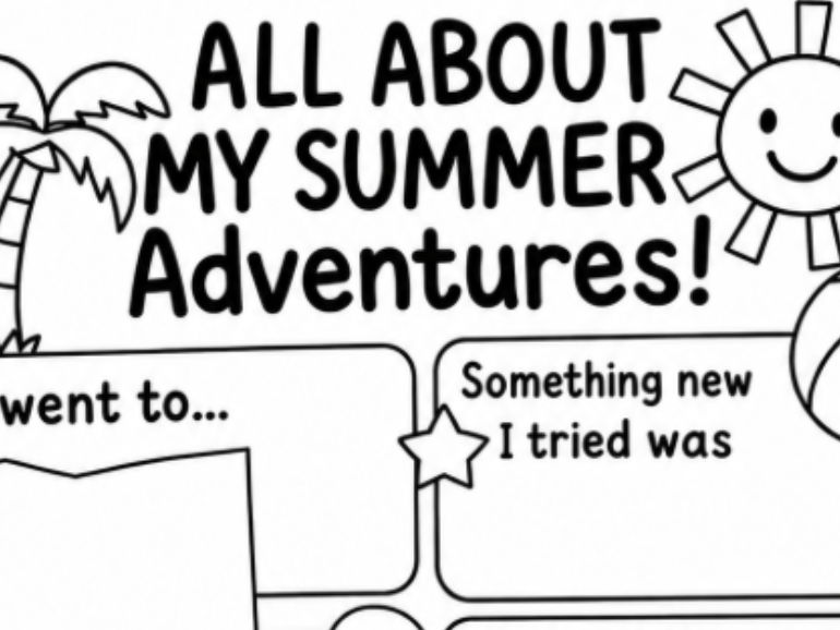KS1 Summer Holidays Summary Sheet